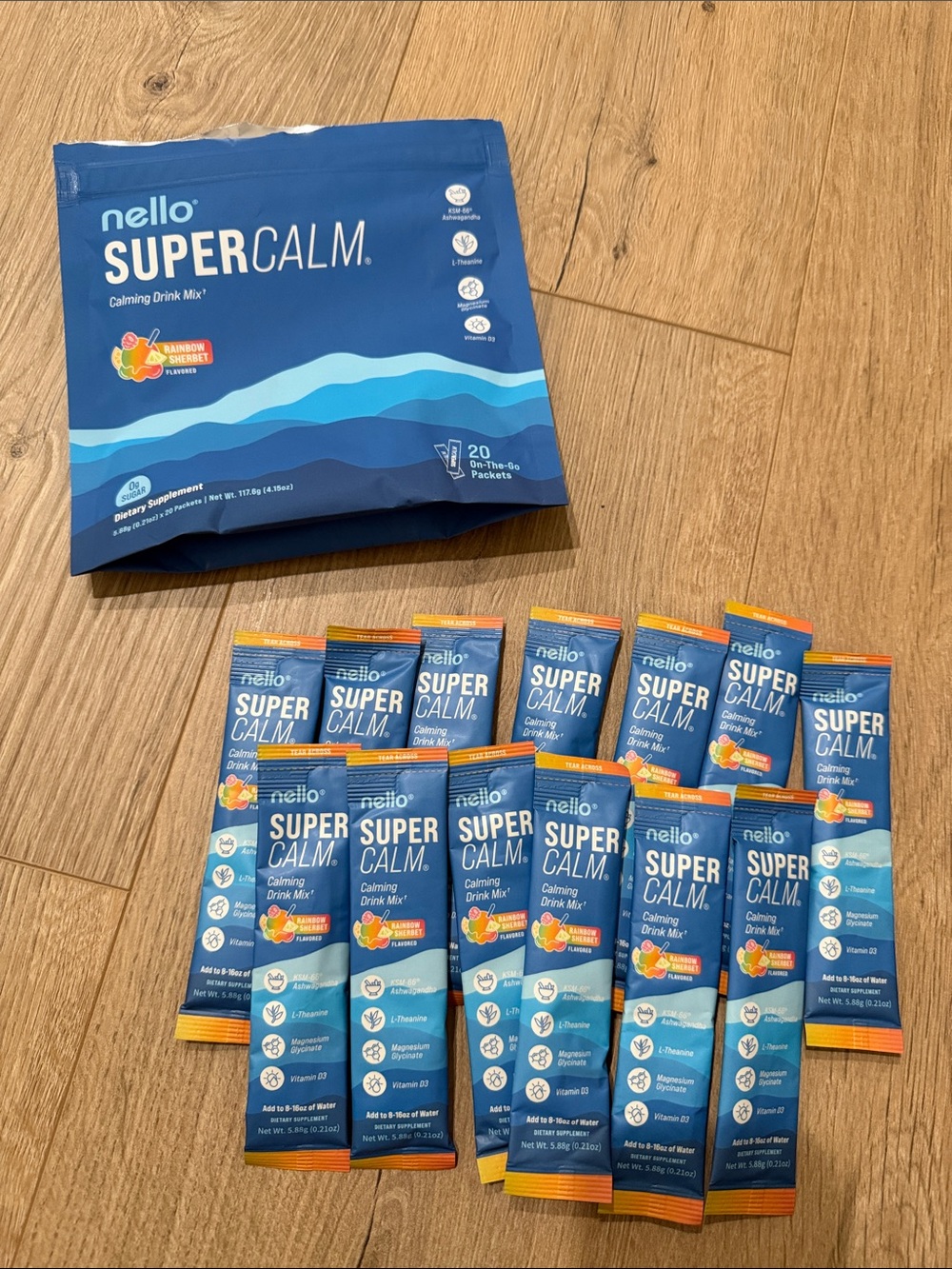 SUPER CALM Calming Drink Mix - rainbow sherbet
